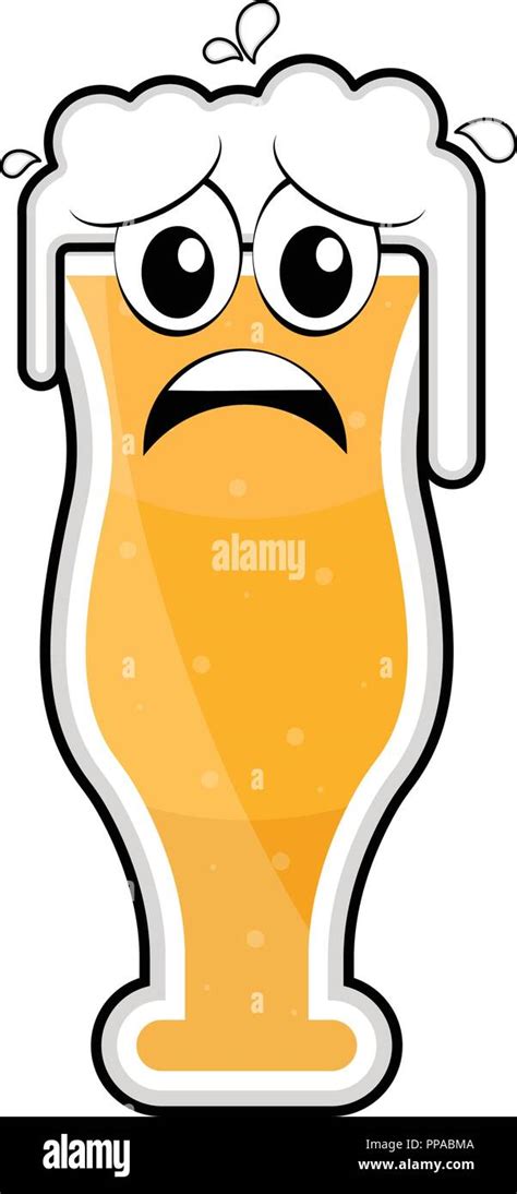 Colored Sad Beer Glass Icon Stock Vector Image And Art Alamy
