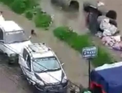 Horrifying Moment Girl Falls Into An Open Drain In Nepal Daily Mail