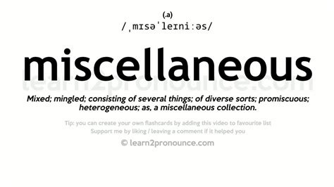 Miscellaneous Definition In Spanish Definition Hjo