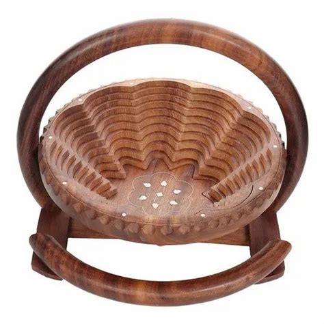 Brown Wooden Foldable Basket For Home Size 12 Inch At Rs 310 In