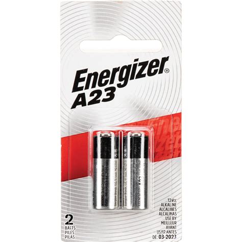 Energizer A23 12v Miniature Alkaline Battery 55mah 2 Pack
