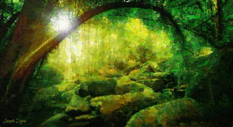 The Green Forest Pa Painting By Leonardo Digenio Fine Art America