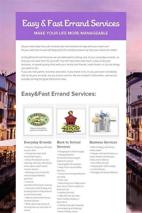 Easy And Fast Errand Services 1000 In 2020 Errand Business Errands