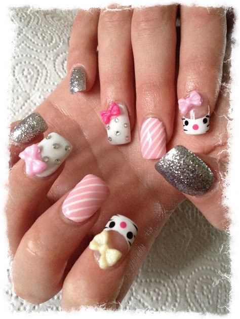 Oh Hello Kitty Hello Kitty Nails Cat Nails Nails