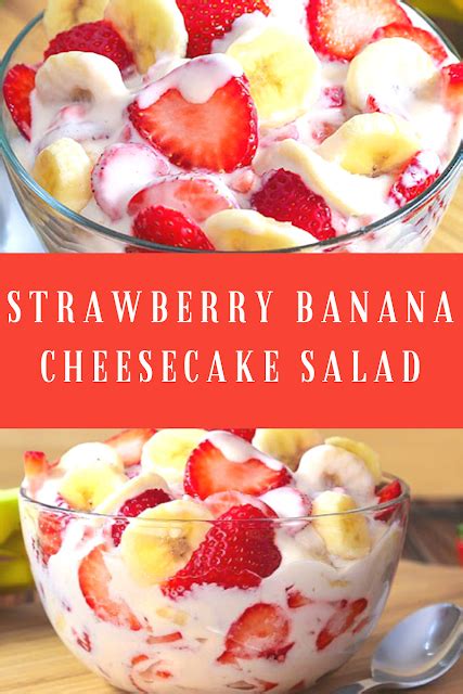 Strawberry Banana Cheesecake Salad Dinner Recipesz