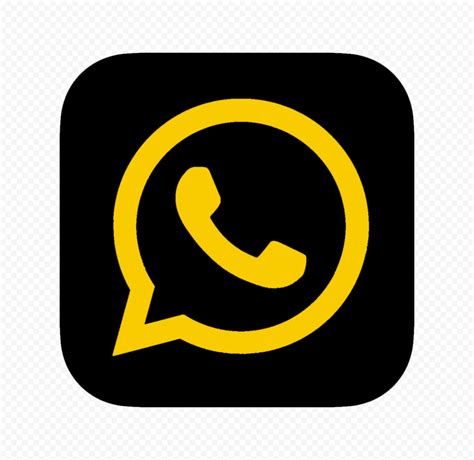 Hd Black And Yellow Whatsapp Wa Whats App Square Logo Icon Png Citypng
