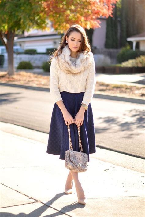 48 Elegant Midi Skirt Winter Ideas