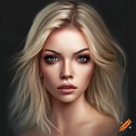 beautiful realistic blonde woman on craiyon