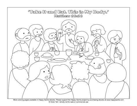 Free Printable The Last Supper Colouring Pages Clip Art Library