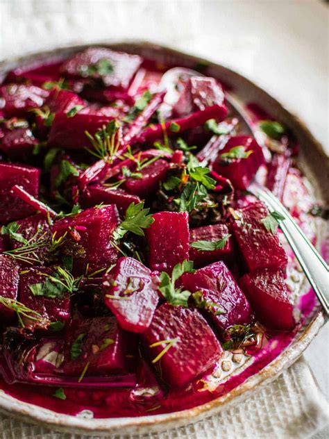 Simple Beetroot Salad With Garlic And Herbs Real Greek Recipes