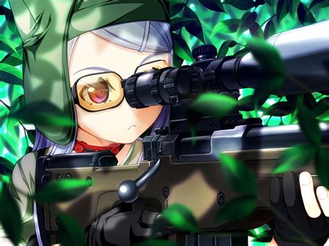 Soldier Sniper Rifle Anime Girls Wallpaper Coolwallpa