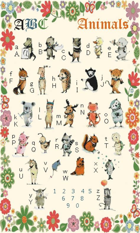 Free animal pixel charts for letters of the alphabet s, t, u — left in knots. ABC Animals Cross Stitch Pattern animal alphabet - 23.64 ...
