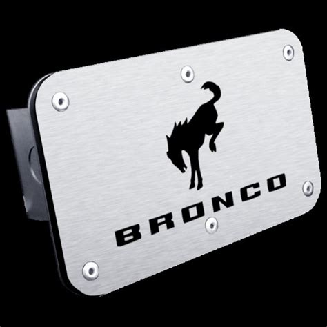 Ford Bronco 2020 Logo Brushed Finish Class Iii Tow Hitch Plug Etsy