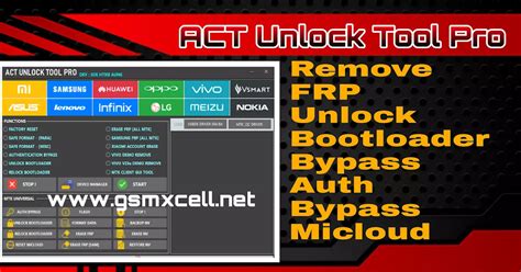 Act Unlock Tool Pro V10 With Loader Free Download In 2022 Unlock