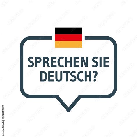 Speech Bubble Sprechen Sie Deutsch Vector Illustration Do You Speak