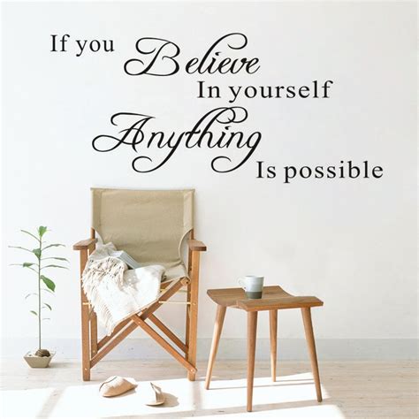 Inspirational Quote Wall Sticker If You Believe In Yourself Waterproof
