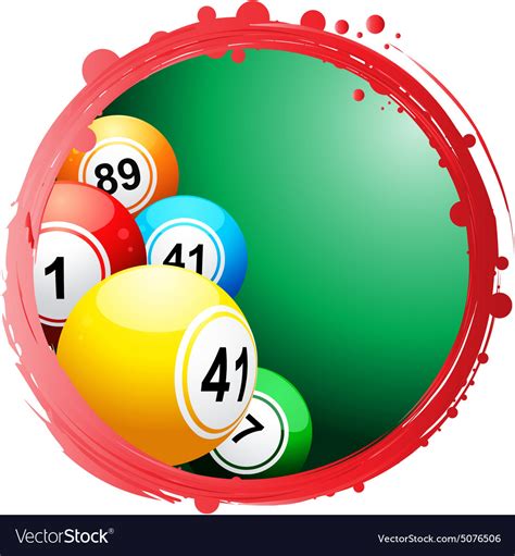 Circular Border With Bingo Balls Royalty Free Vector Image