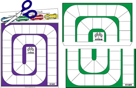 Race Track Board Games Printable Board Game