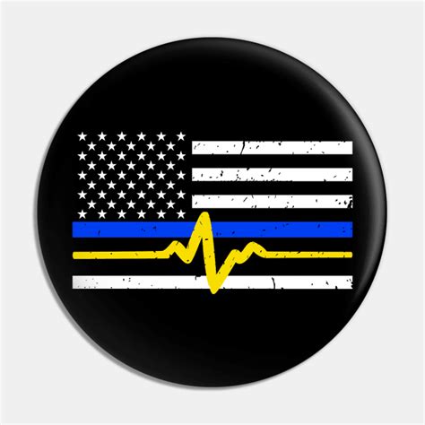 911 Dispatcher Thin Blue Gold Line Flag 911 Dispatcher T Pin