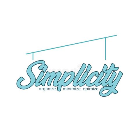 Simplicity Minimalist Lettering Logo Stock Illustration Illustration