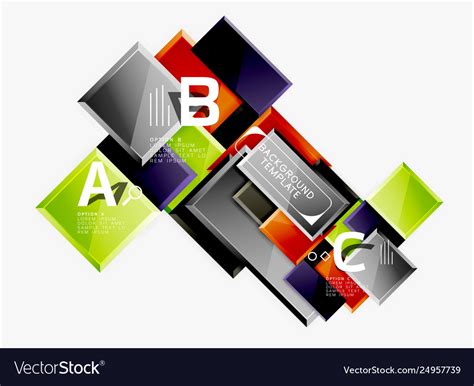 Square geometric composition Royalty Free Vector Image