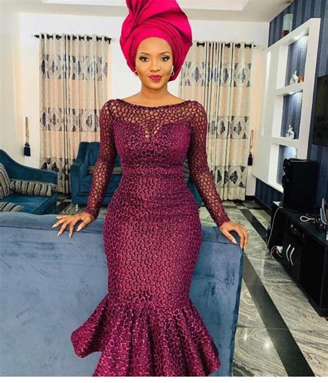30 Latest Lace Style Designs For 2020 Updated Thrivenaija Aso Ebi Lace Styles Nigerian Lace