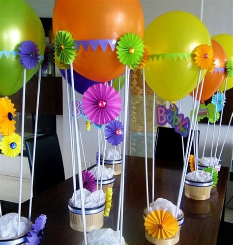 Álbumes 104 Foto Sencillos Centros De Mesa Para Bautizo Con Globos Lleno