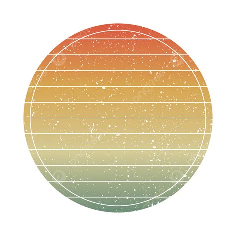 Retro Sunset Beach Vector Hd Images Retro Sunsets Colorful Circle