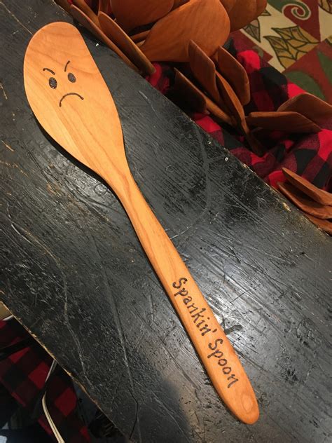 spanking spoon handmade cherry etsy
