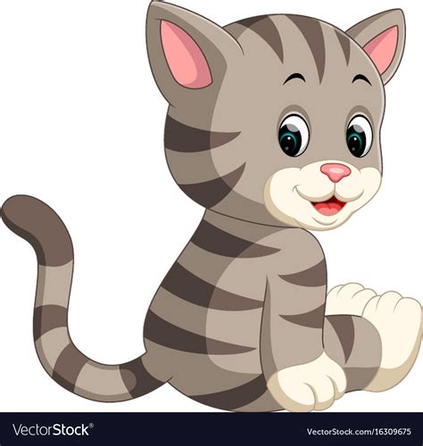 Cute Cat Cartoon Pics ~ Cartoon Cat Cute Cartoons Vector Vecteezy Print