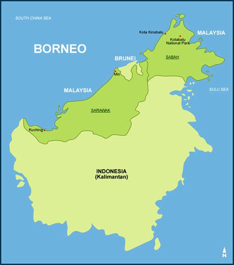 82 Baru Borneo Map Foto Kota