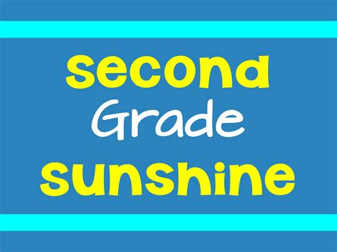 Second Grade Activities Ideas And Resources For Bringing Some Sunshine