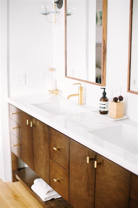 Here is the list of bathroom inspirations. Custom mid-century modern wood bathroom vanity designed by ...
