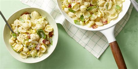 Best Creamy Corn Pasta With Bacon And Scallions Recipe