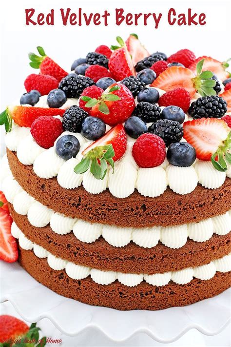 It's topped with a fluffy cooked white icing. Red Velvet Berry Cake Recipe « Valya's Taste of Home in ...