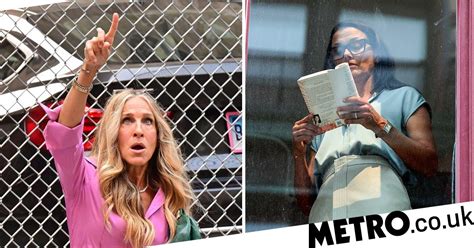 sex and the city reboot photos confirm pivotal carrie and natasha moment metro news