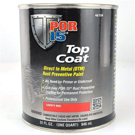 Por 15 Red Top Coat Gloss 946ml Car Builder Kit And Classic Car Parts