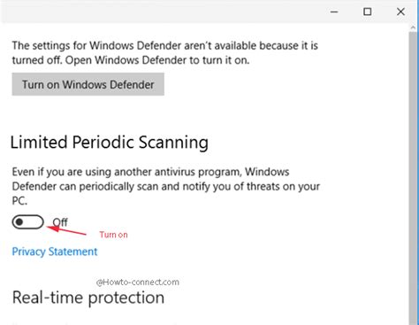 How To Enable Limited Periodic Scanning In Windows Defender Windows 10