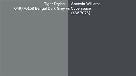 Tiger Drylac Bengal Dark Grey Vs Sherwin Williams Cyberspace