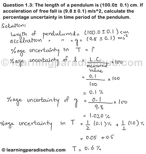Question 13 Chapter One Measurement