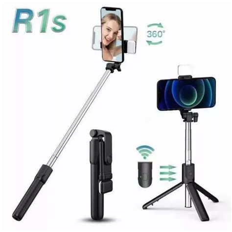 Tripod Tongsis R1 S Led With Remote Control Bluetooth 3in1tripod