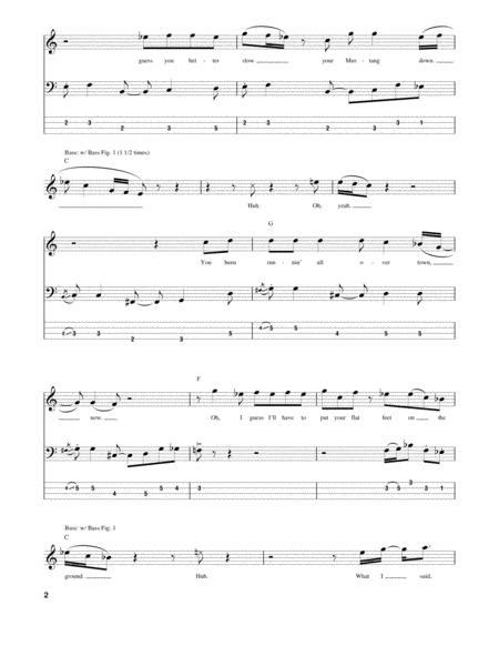 Mustang Sally By Wilson Pickett Digital Sheet Music For Bass Tab