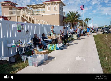 Beverly Beach, FL, USA - November 18, 2023: Beverly Beach garage sale
