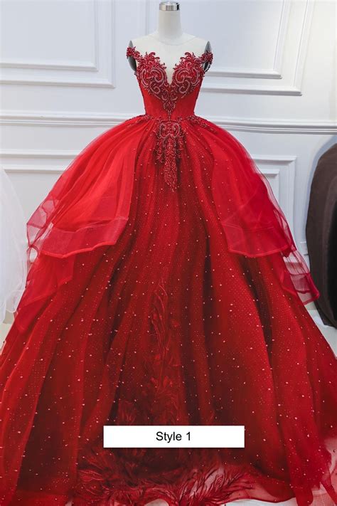 Red Princess Dresses For Prom