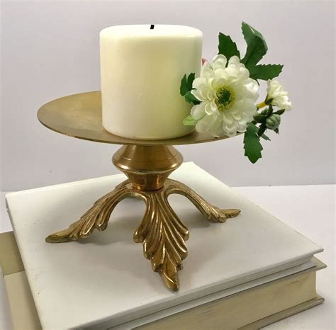 Solid Brass Candle Pedestal | Solid Brass Pedestal | Solid Brass Pillar Candle Holder | Solid 