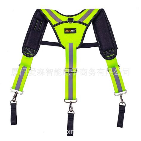 Heavy Duty Work Tool Suspender Hang Tool Pouch Fluorescent Green