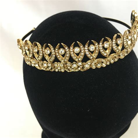 Vintage Rhinestone Tiara Spectacular Classic Metal Crown Set Etsy