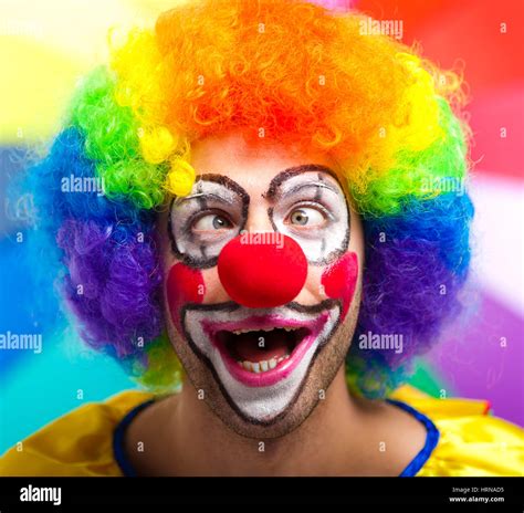 Funny Clown Face Stock Photo Alamy