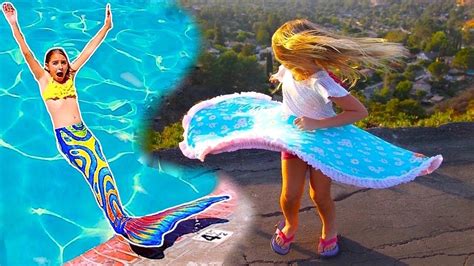 Twirly Girl Dress Unboxing Turns Her Into A Real Mermaid Swimming In A