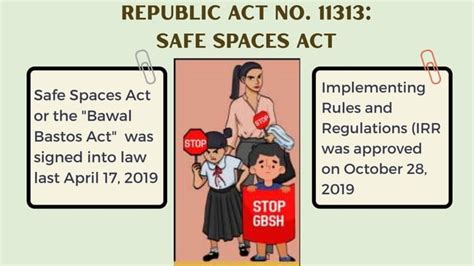 Republic Act No 11313 Safe Spaces Act Bawal Bastos Lawpptx